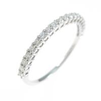 【リメイク】K18WG ハーフエタニティ ダイヤモンドリング