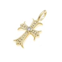K18YG クロス ダイヤモンドペンダント