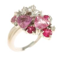 K18WG カラーストーンリング