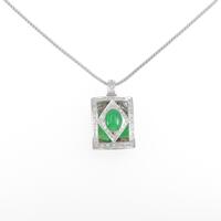 K18WG ヒスイネックレス