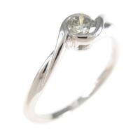 K18WG ソリティア ダイヤモンドリング