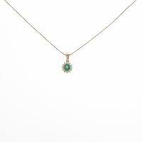 750YG／K18YG エメラルドネックレス