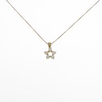 K18YG フラワー ダイヤモンドネックレス