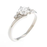 プラチナダイヤモンドリング 0．416ct・D・SI1・3EXT H＆C