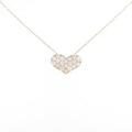 K18PG ハート パヴェ ダイヤモンドネックレス