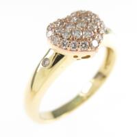 K18YG／K18PG ハート ダイヤモンドリング