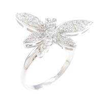 K18WG トンボ ダイヤモンドリング