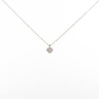 K18YG ソリティア ダイヤモンドネックレス