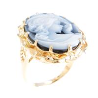 K18YG メノウカメオリング