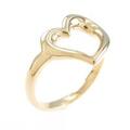 K18YG ハート リング