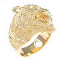 K18YG タイガー ダイヤモンドリング