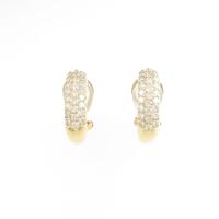 K18YG パヴェ ダイヤモンドイヤリング