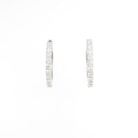 【新品】PT ダイヤモンド フープピアス