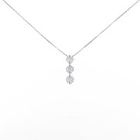 PT スリーストーン ダイヤモンドネックレス