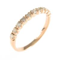 K18PG ハーフエタニティ ダイヤモンドリング