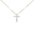 K18YG クロス ダイヤモンドネックレス
