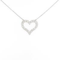 PT ハート ダイヤモンドネックレス