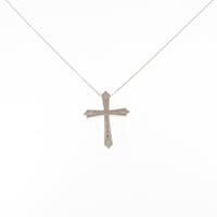 K10PG クロス ダイヤモンドネックレス