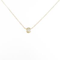 K18YG ソリティア ダイヤモンドネックレス