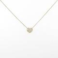 K18YG ハート ダイヤモンドネックレス
