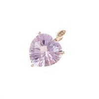 K18PG ハート アメジストペンダント