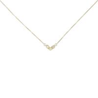 K18YG ハート ダイヤモンドネックレス