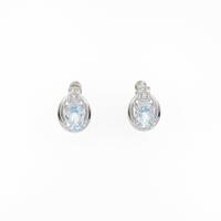 K18WG／K14WG アクアマリンピアス