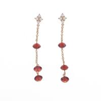 750PG／K18PG ガーネットピアス