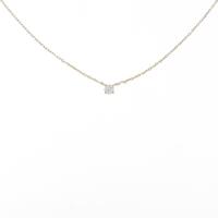 K18YG ソリティア ダイヤモンドネックレス