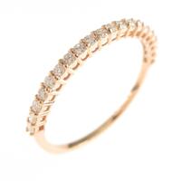 【リメイク】K18PG ハーフエタニティ ダイヤモンドリング