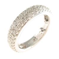 K18WG フルエタニティ パヴェ ダイヤモンドリング