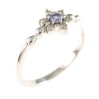 K10WG フラワー タンザナイトリング