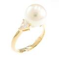 K18YG アコヤパールリング