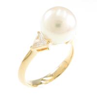 K18YG アコヤパールリング