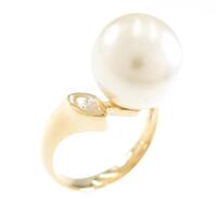 K18YG シロチョウパールリング