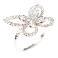 グラフ オープンワーク バタフライ モチーフ リング