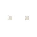K18YG ダイヤモンドピアス 0．507ct・0．589ct・F・VS2?SI1・プリンセスカット
