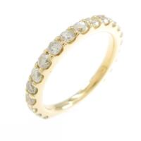 K18YG ハーフエタニティ ダイヤモンドリング