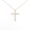 【リメイク】K18YG クロス ダイヤモンドネックレス