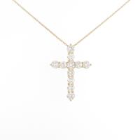 【リメイク】K18YG クロス ダイヤモンドネックレス