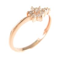 K10PG フラワー ダイヤモンドリング