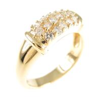 K18YG パヴェ ダイヤモンドリング