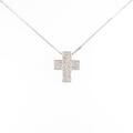 K18WG クロス ダイヤモンドネックレス