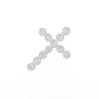 K18WG クロス ダイヤモンドペンダント