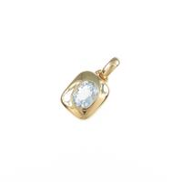 K18YG アクアマリンペンダント