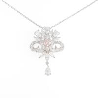 プラチナダイヤモンドネックレス 0．342ct・FOP・I1