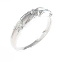 K18WG スリーストーン ダイヤモンドリング