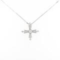 K18WG クロス ダイヤモンドネックレス