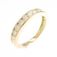 【リメイク】K18YG ハーフエタニティ ダイヤモンドリング