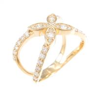 【リメイク】K18YG フラワー ダイヤモンドリング